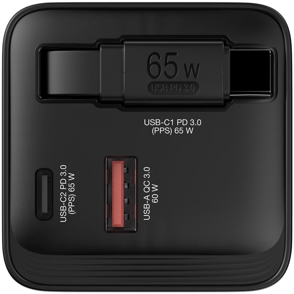 GaN Charger 65W Universale Nero AC Ricarica rapida Interno - Foto 2