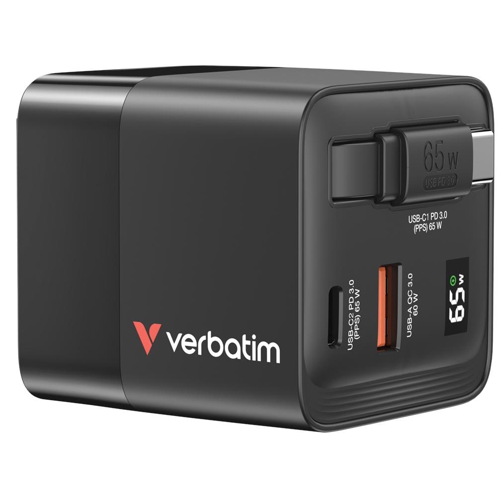 GaN Charger 65W Universale Nero AC Ricarica rapida Interno - Foto 1