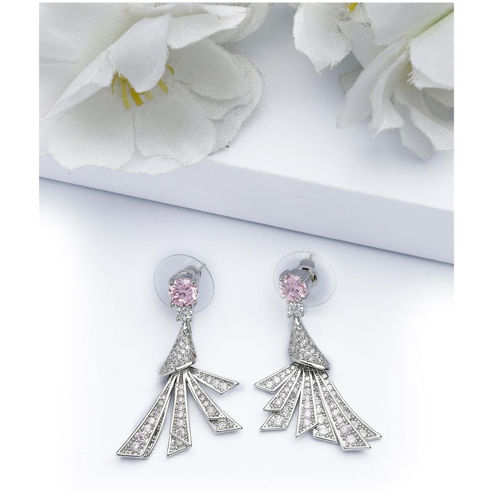 Orecchini a Goccia a Forma di Piuma - Foto 1