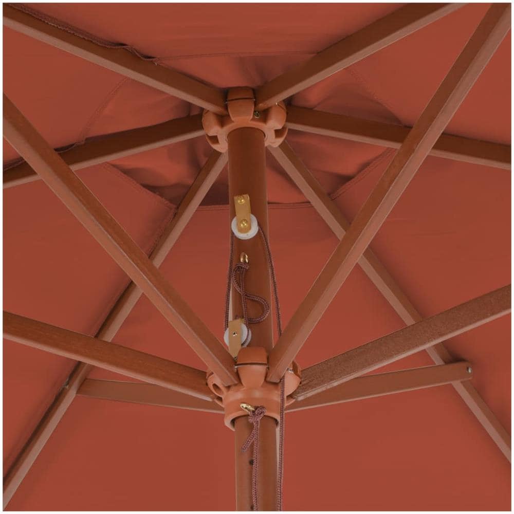 Ombrellone Da Esterni Con Palo In Legno 270 Cm Terracotta - Foto 2