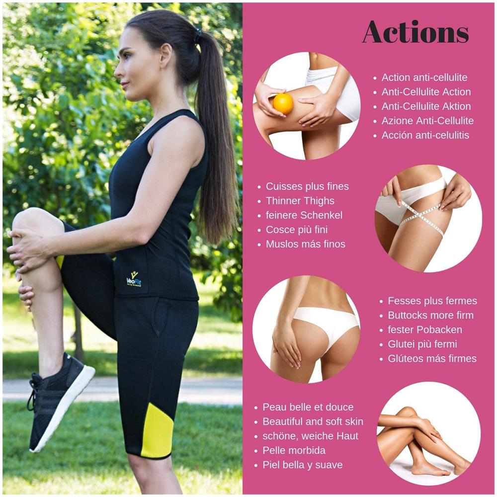 Pantaloncini Per Sudorazione Dimagranti Donna - Pancia Piatta, Cosce Snelle E Glutei Tonificati - S - Foto 6