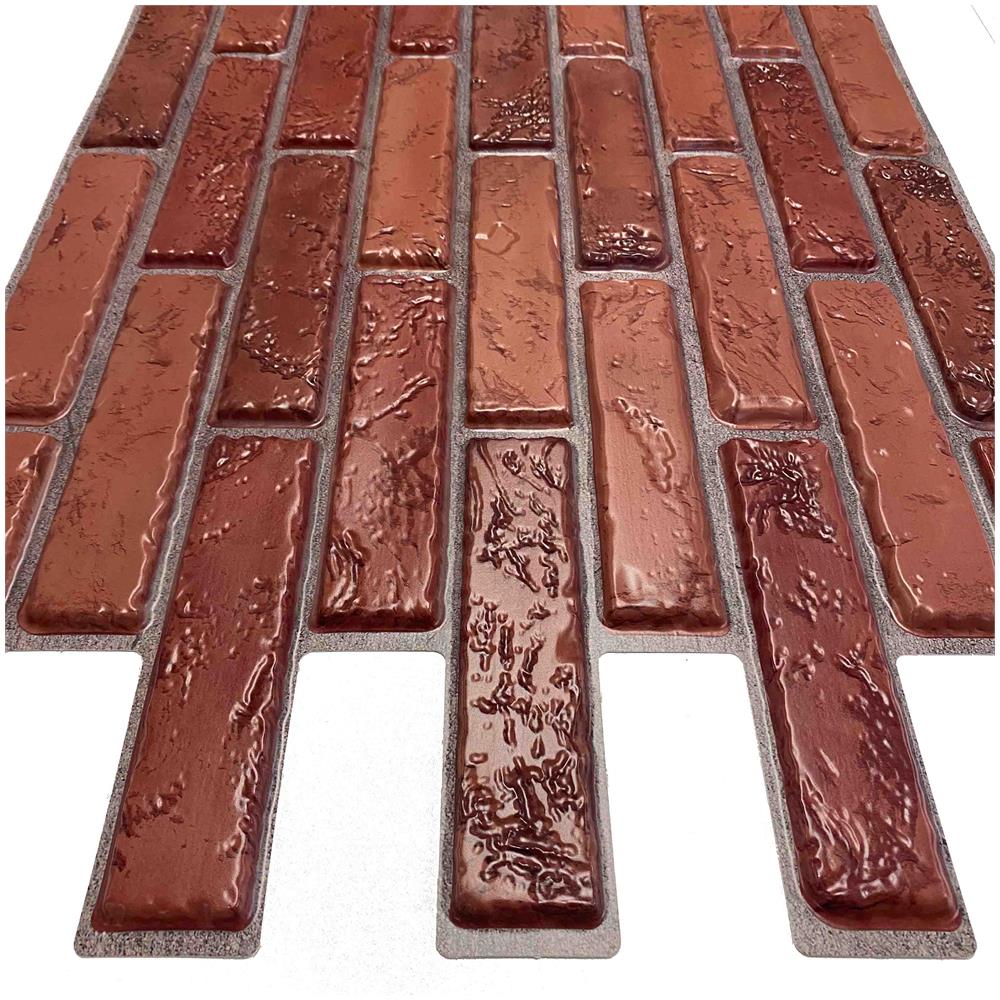 Pannelli 3d Rivestimento A Parete In Pvc Effetto Pietra Mattoni Rossi Realistici E Isolanti. - Foto 2