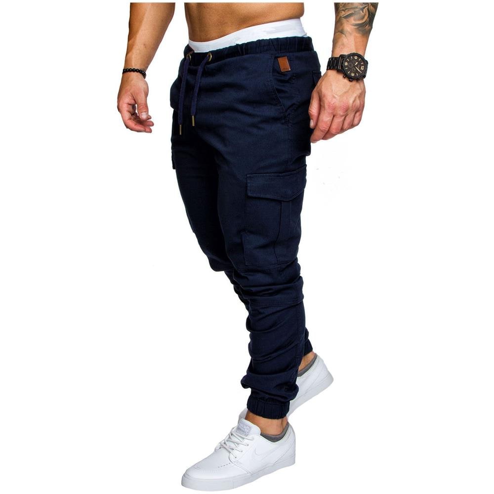 SLOWMOOSE - Pantaloni Larghi Da Uomo Pantaloni Elastici Casual [ blu Scuro  / Xxxl] - ePRICE