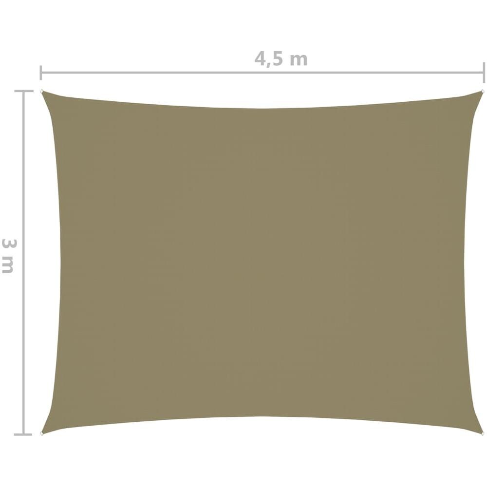 Parasole a Vela Oxford Rettangolare 3x4,5 m Beige - Foto 6