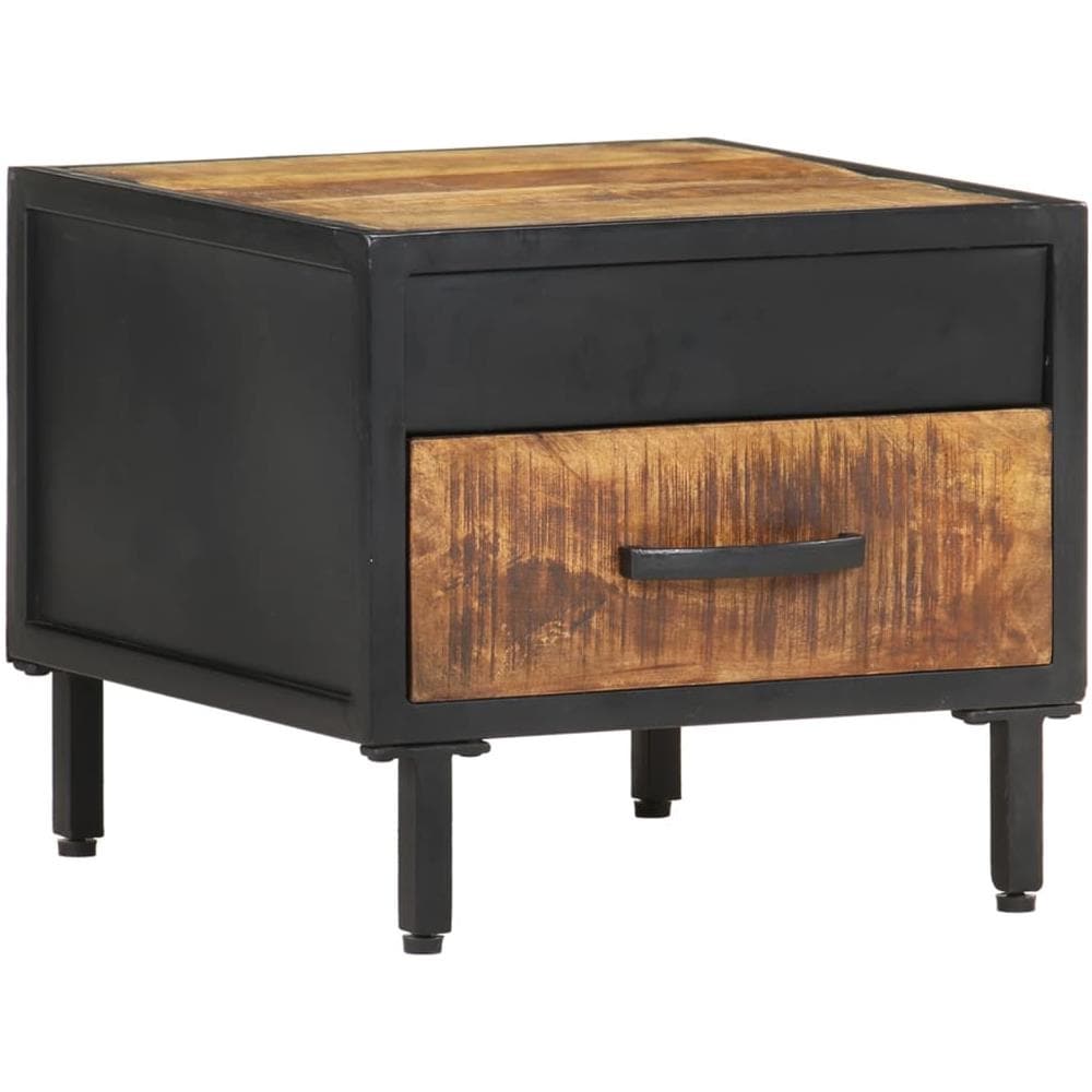 Comodino 40x40x35 Cm In Legno Di Mango Grezzo - Foto 1