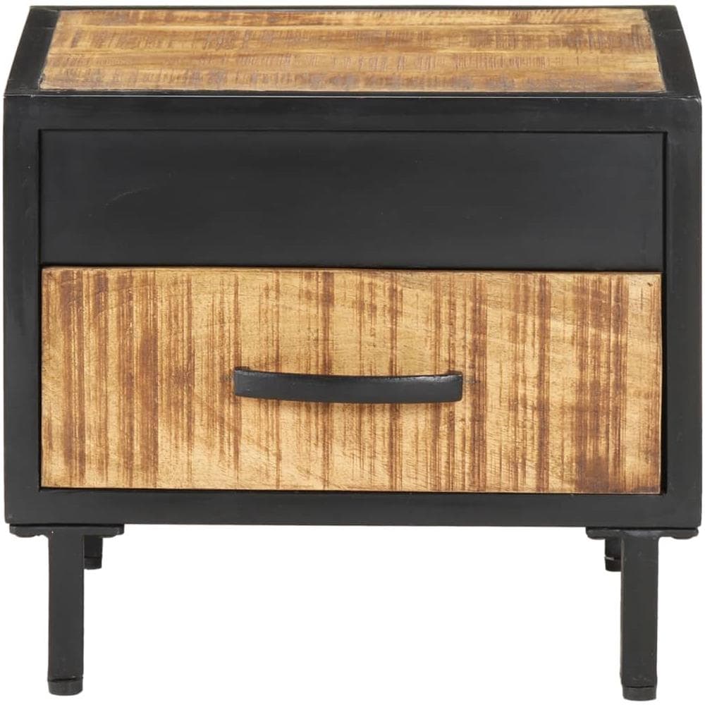 Comodino 40x40x35 Cm In Legno Di Mango Grezzo - Foto 2
