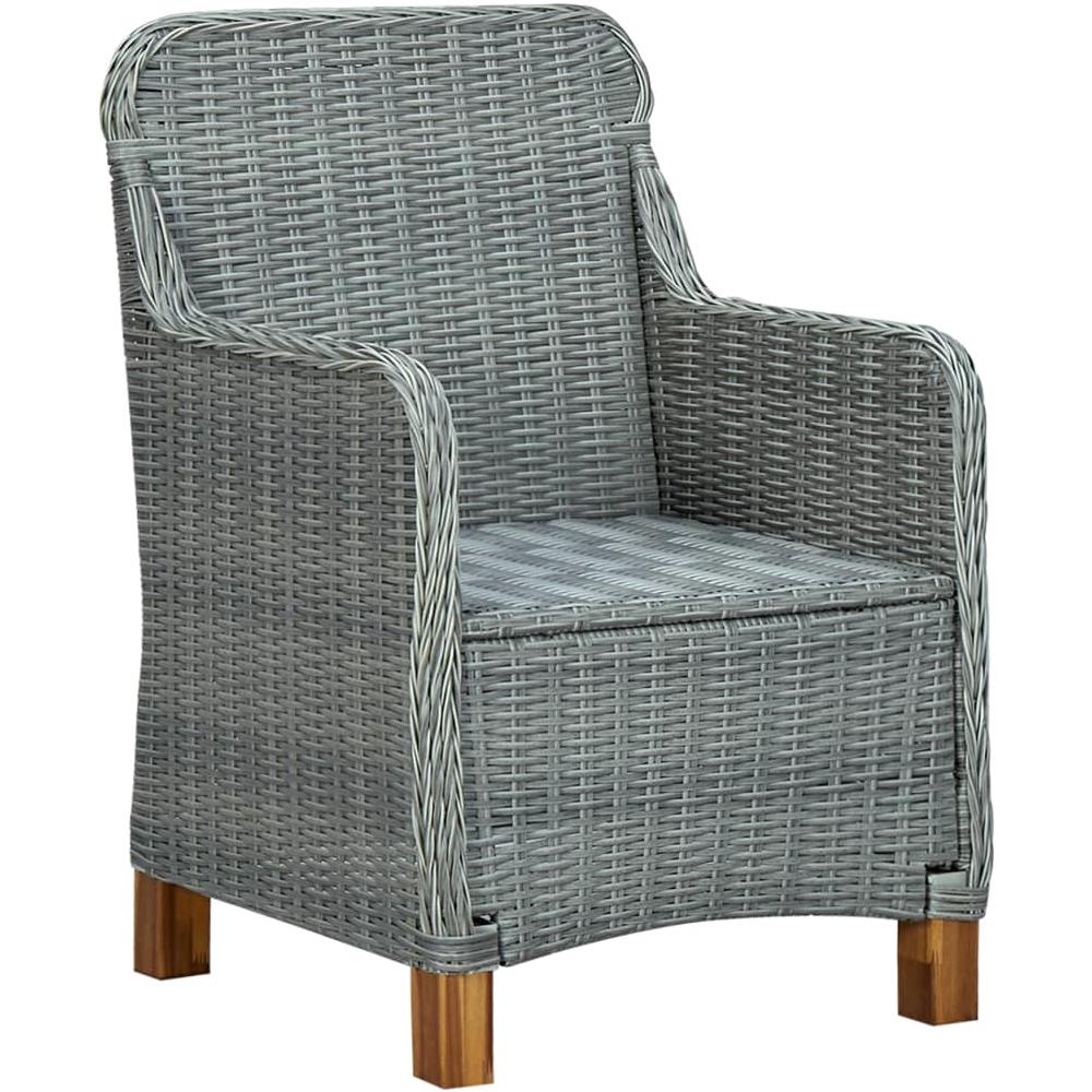 Set Mobili Da Pranzo Per Giardino 3 Pz Grigio Chiaro - Foto 7