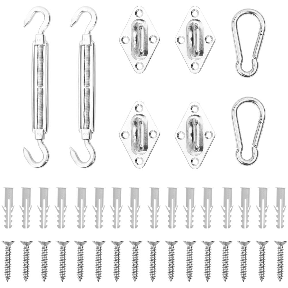 Set Accessori per Vela Parasole 8 pz in Acciaio Inossidabile - Foto 1