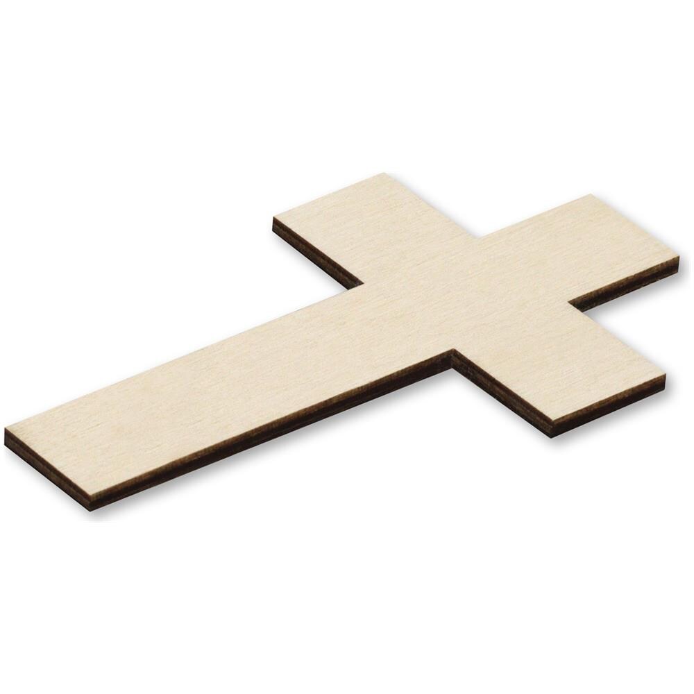 10 X Croce Abbellimenti Forme | Legno Chiaro, Compensato Cutouts | 10 X 6 Cm | Non Verniciato In Bianco, Memorial Crocifisso | Perfetto Per Verniciare, Decorare, Decoupage O Come Regalo - Foto 2