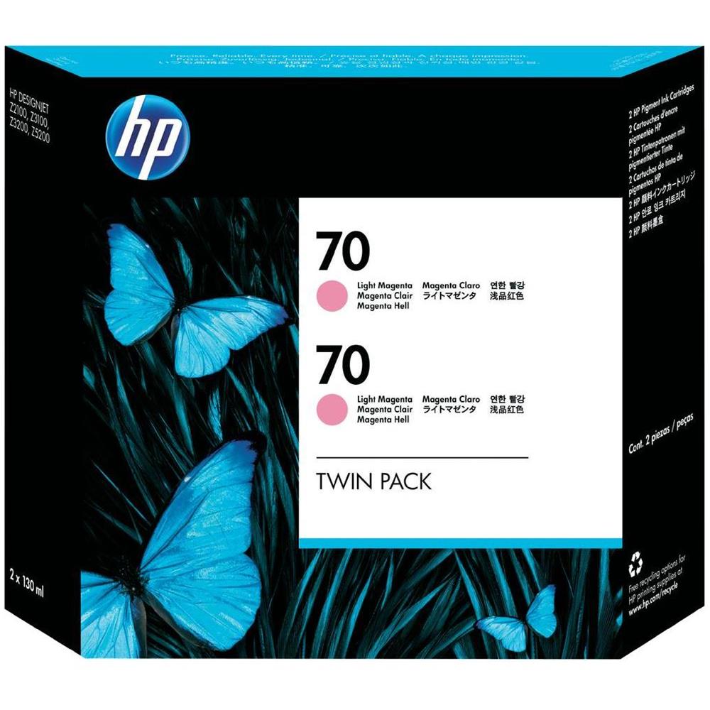 CB346a Cartuccia Ink Originale 70 Magenta Chiaro Designjet Z2100 Z3100 Confezione 2 pezzi - Foto 2
