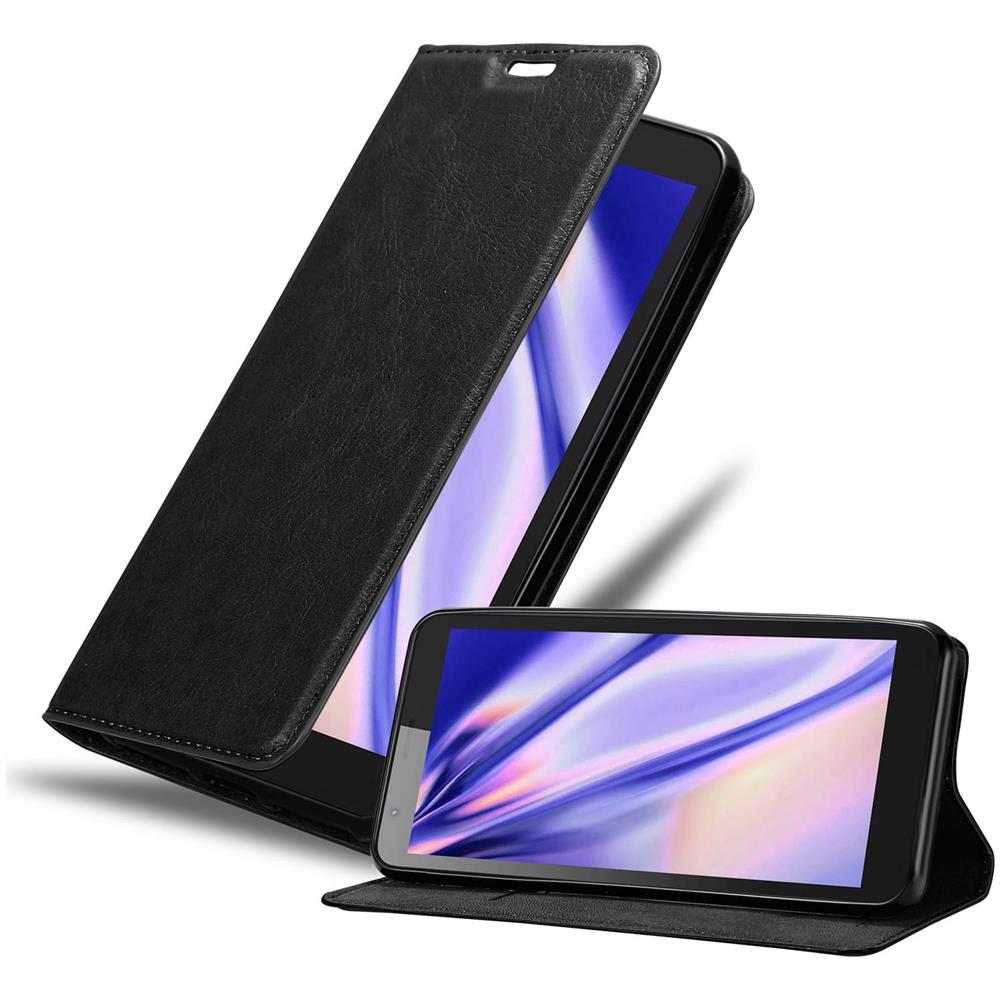 Custodia Compatibile Con Zte Blade L8 In Nero Di Notte - Coperchio Protettiva Con Chiusura Magnetica, Funzione Stand E Tasca Per Le Carte - Foto 1