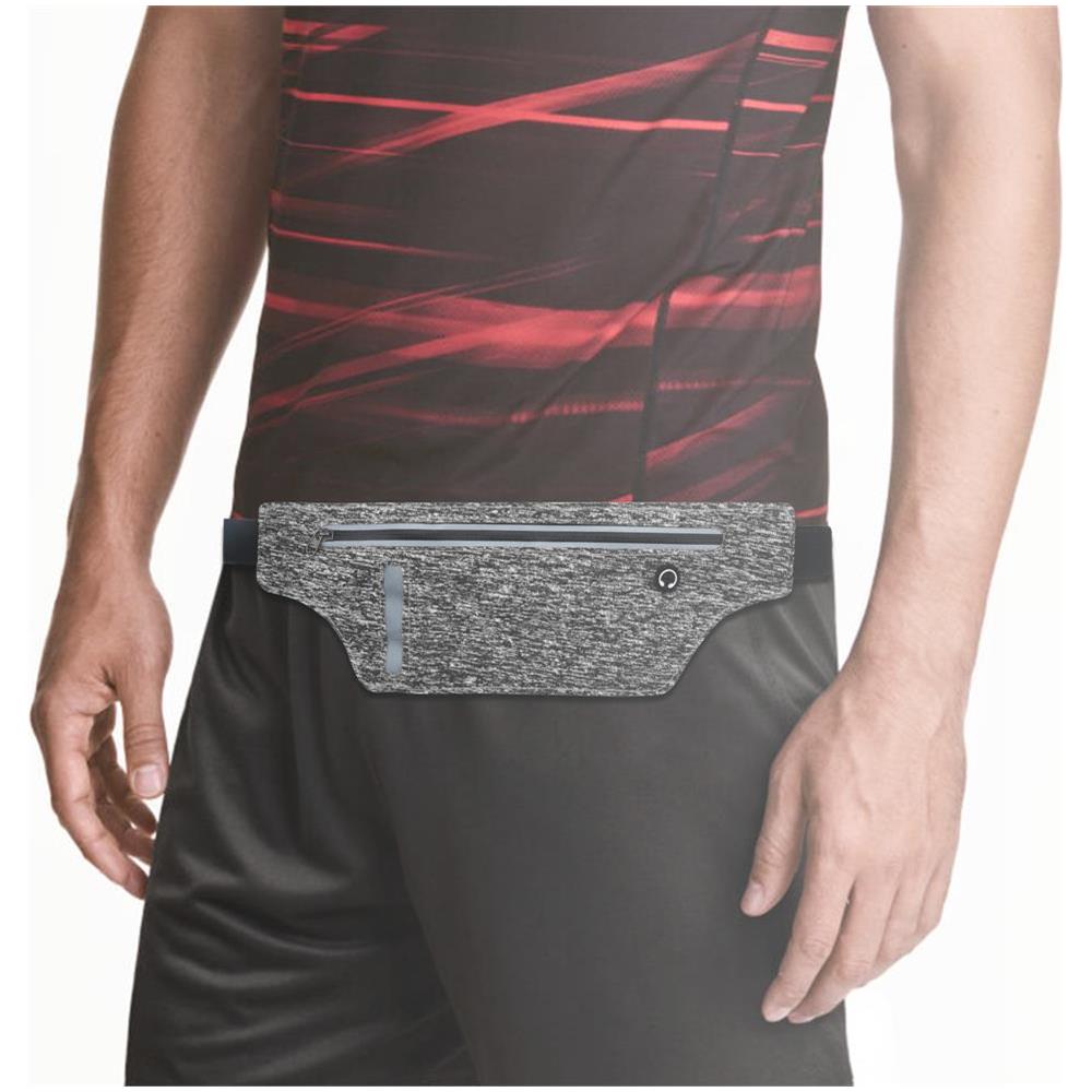 Cadorabo Marsupio Sportivo Con Tasca Per Bottiglia E Tasca Per Cellulare In Thistle Grey - Borsa A Marsupio Di Lunghezza Regolabile Tasca Per Cellulare Con Zip - Foto 5