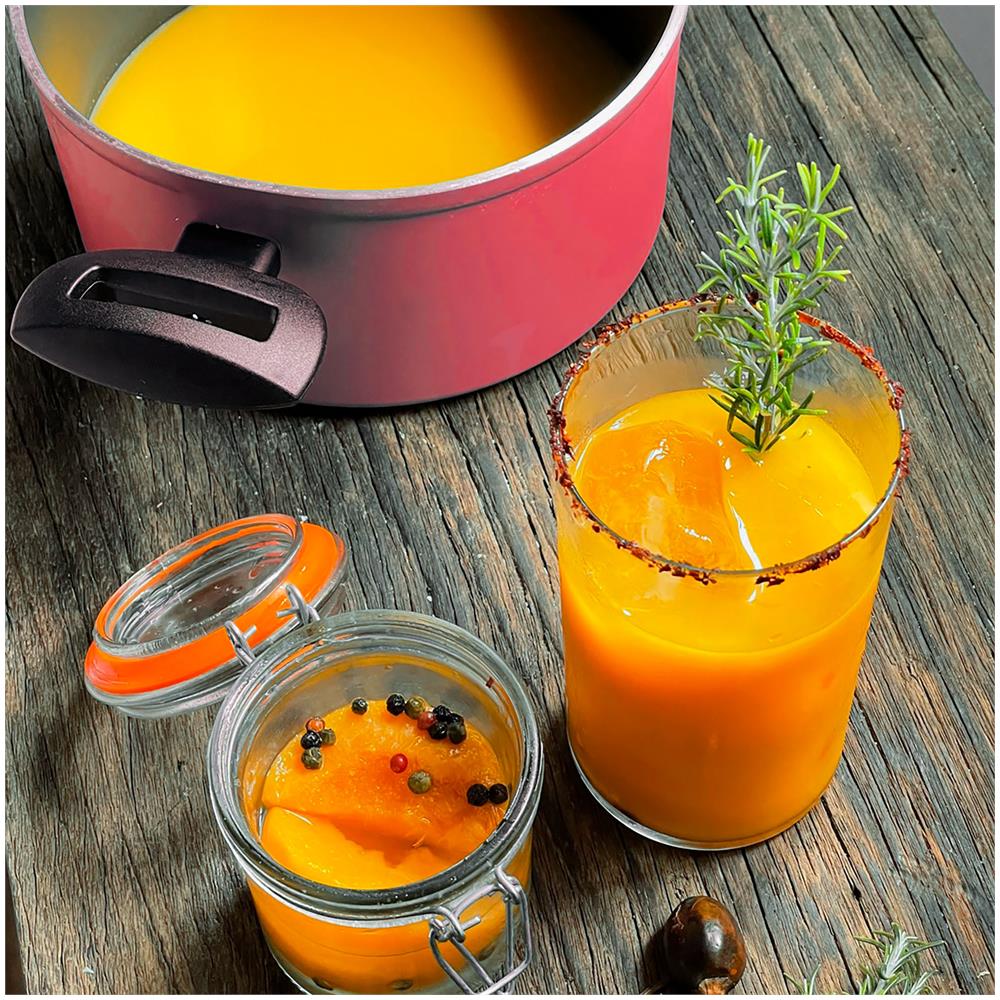 Fagor Maxima Pentola Induzione 20 Cm Alluminio Forgiato, Antiaderente Senza Pfoa, Coperchio Rosso - Foto 4