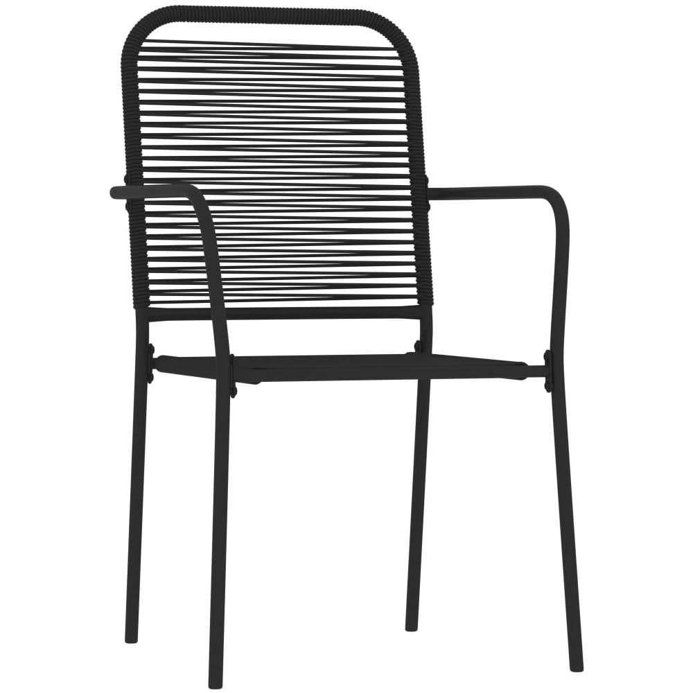 Set Mobili Da Pranzo Per Giardino 7 Pz Nero - Foto 3