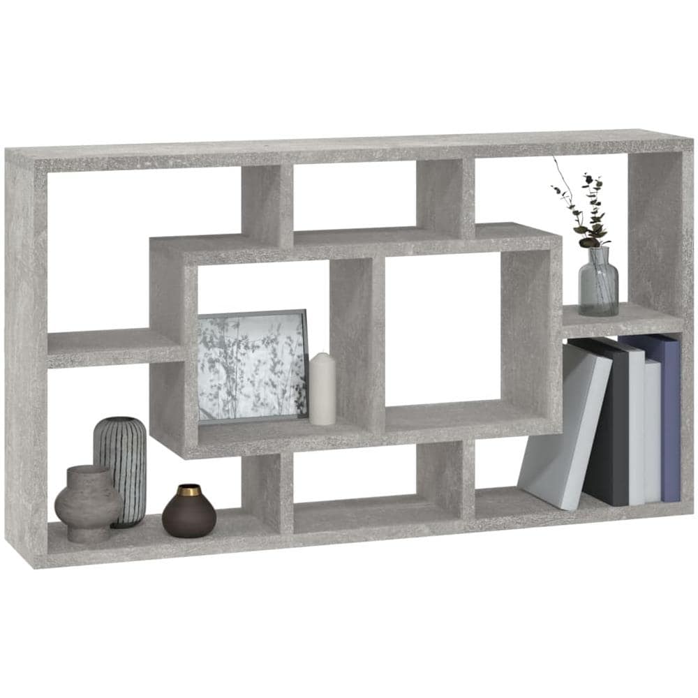 Scaffale A Muro 8 Scomparti Grigio Cemento - Foto 5