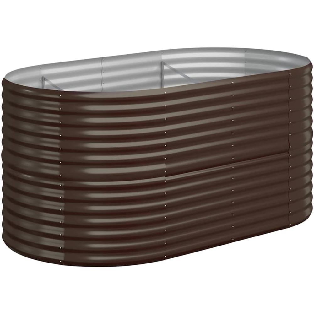 Letto Giardino Acciaio Verniciato a Polvere 152x80x68cm Marrone - Foto 1