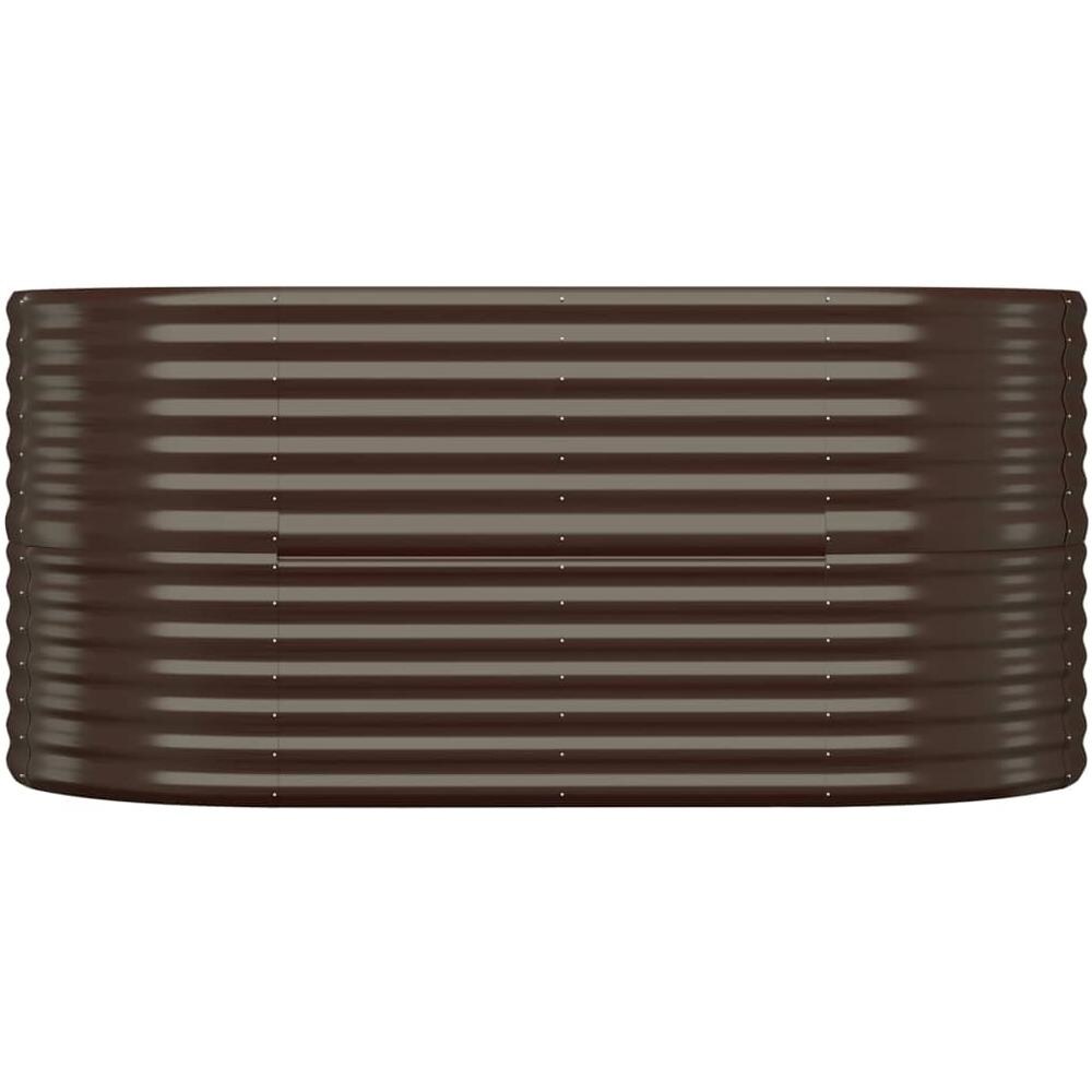 Letto Giardino Acciaio Verniciato a Polvere 152x80x68cm Marrone - Foto 2