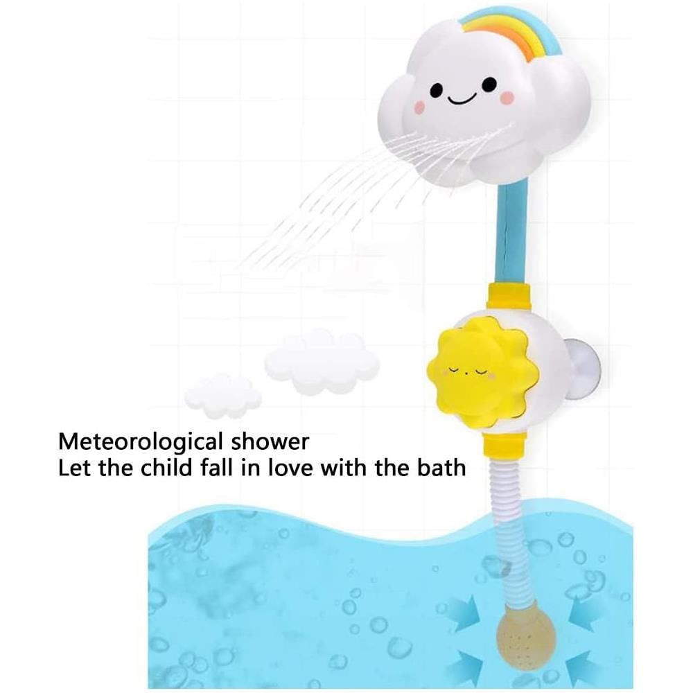 Giocattolo Per Vasca Da Bagno Giocattolo Per Doccia Con Getto D'acqua Giocattolo Per Vasca Da Bagno Per Bambini Bella Nuvola Arcobaleno Squirt D'acqua Rubinetto Per Doccia Giocattolo Per Bambini Piccoli - Foto 2