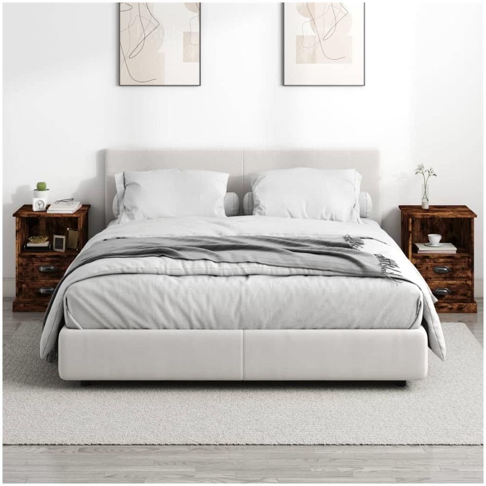 Comodini 2pz Rovere Fumo 43x36x60 Cm - Foto 3