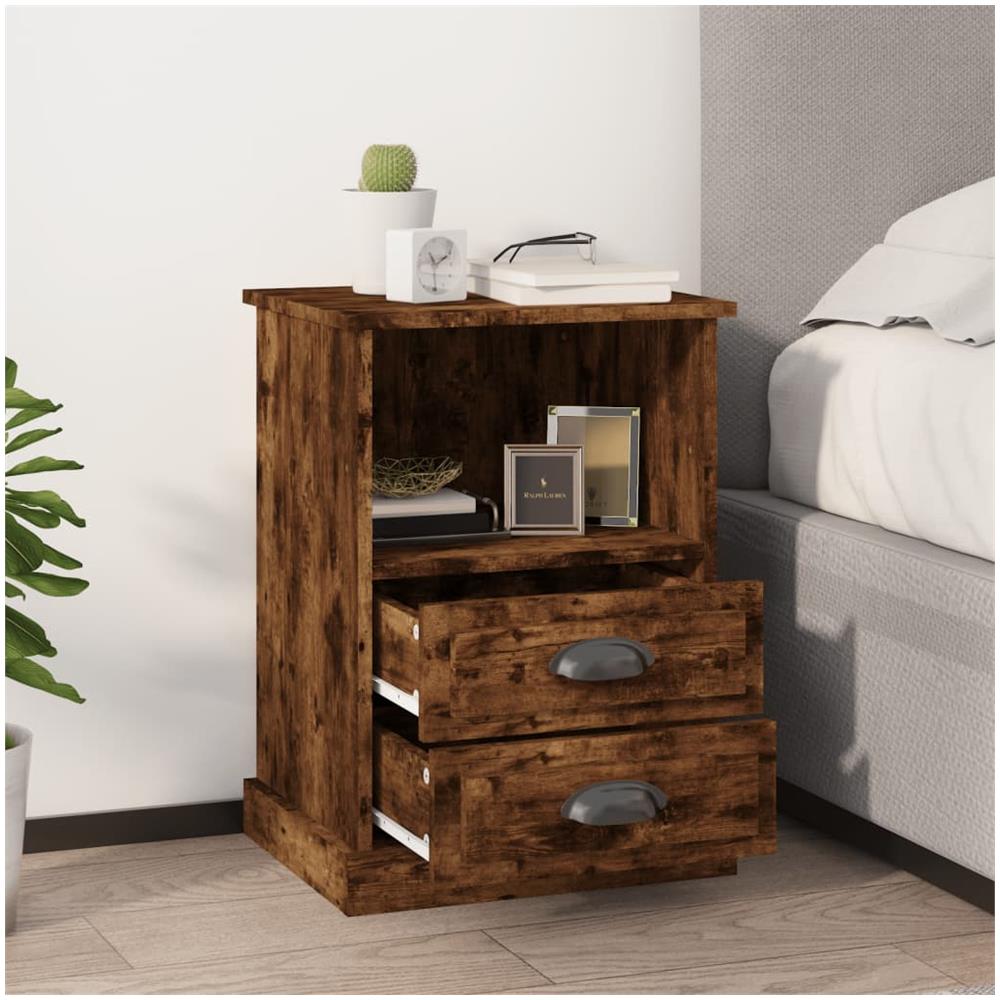 Comodini 2pz Rovere Fumo 43x36x60 Cm - Foto 1