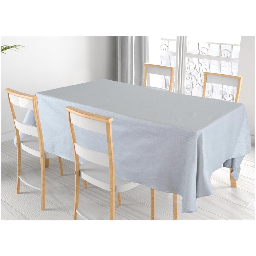 Tovaglia Cucina Soggiorno Tinta Unita Lurex Vari Colori Joychrist 140x140cm Argento - Foto 1