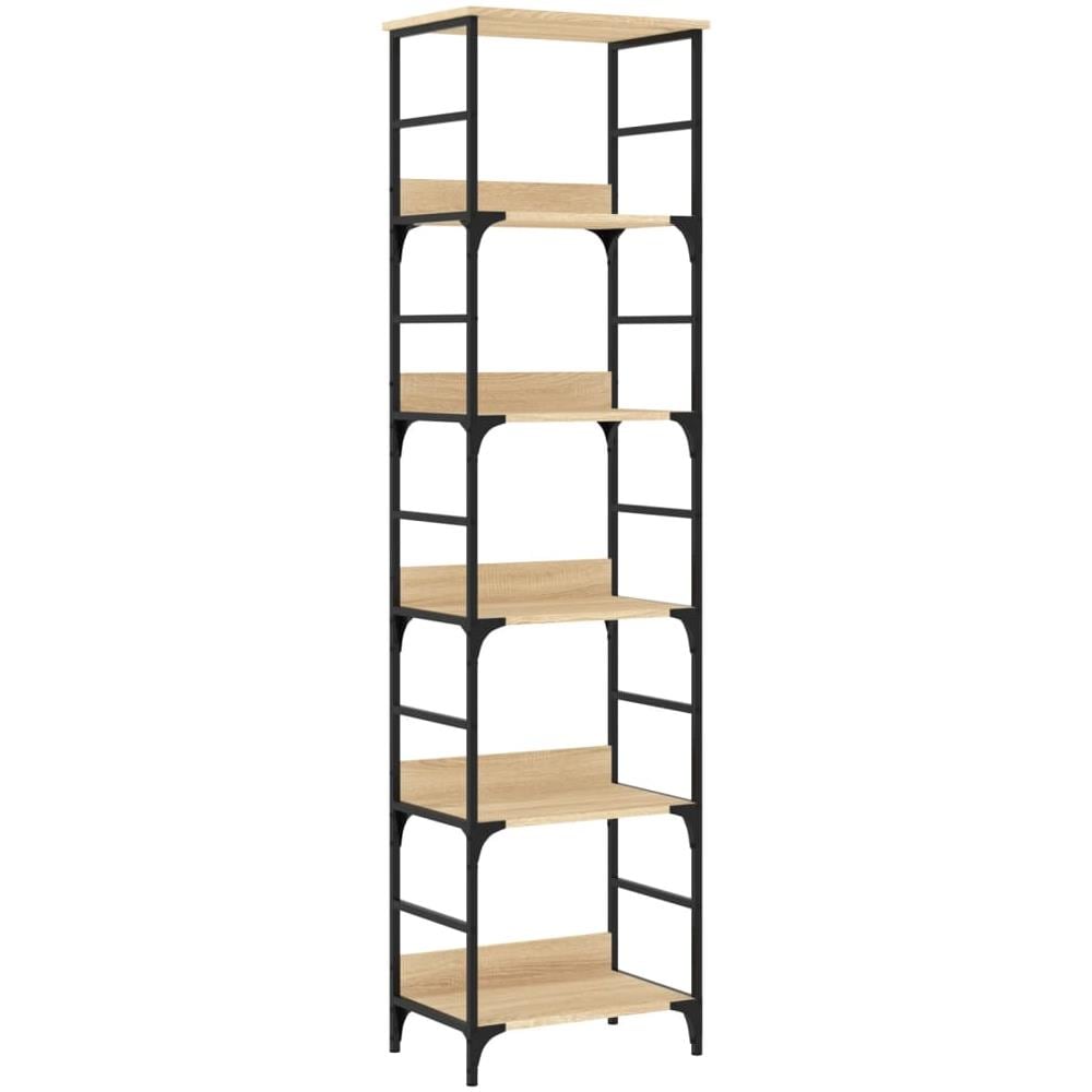 Libreria Rovere Sonoma 50x33x188,5 Cm In Legno Multistrato - Foto 2