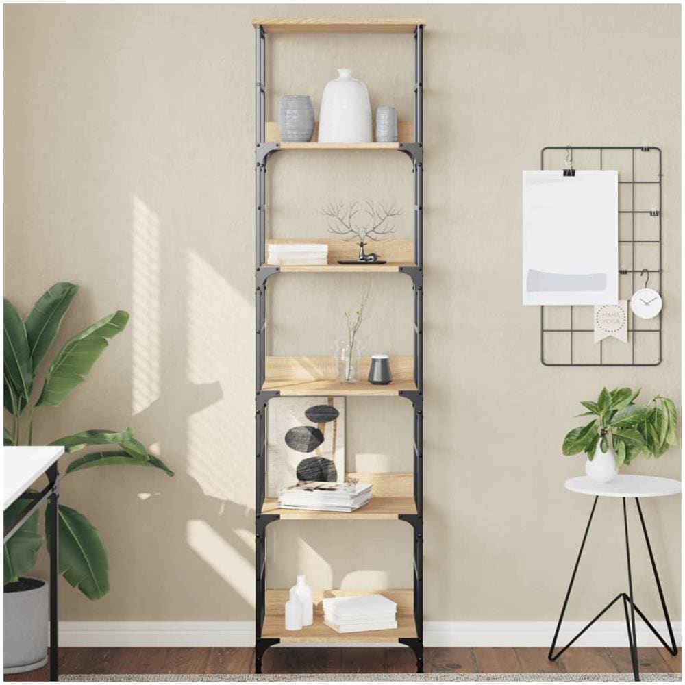 Libreria Rovere Sonoma 50x33x188,5 Cm In Legno Multistrato - Foto 1