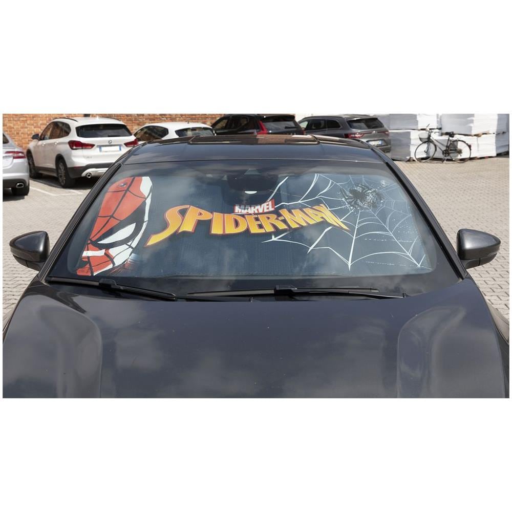 Parasole Anteriore Parabrezza Auto Spiderman 130x70cm Uomo Ragno Cartoni - Foto 2