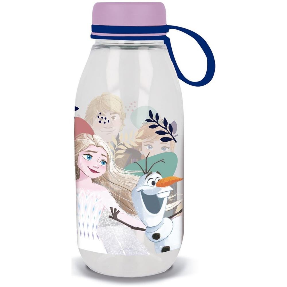 Disney Borraccia Ecozen Trasparente Per Bambine In Tritan Frozen Elsa E Anna 460 Ml Con Cappuccio E Manico In Silicone - Foto 1