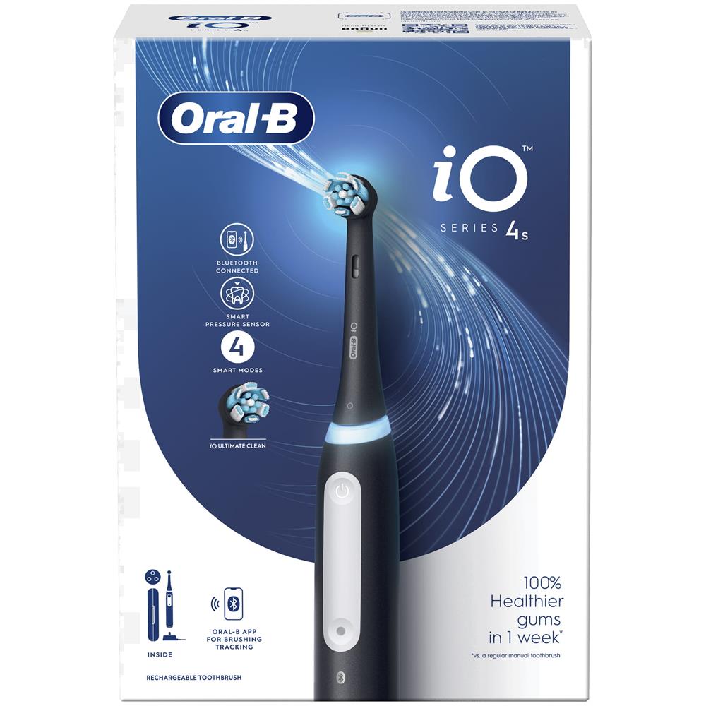 iO Spazzolino Elettrico Ricaricabile 4S Nero, 1 Testina Di Ricambio, 1 Custodia Da Viaggio - Foto 2
