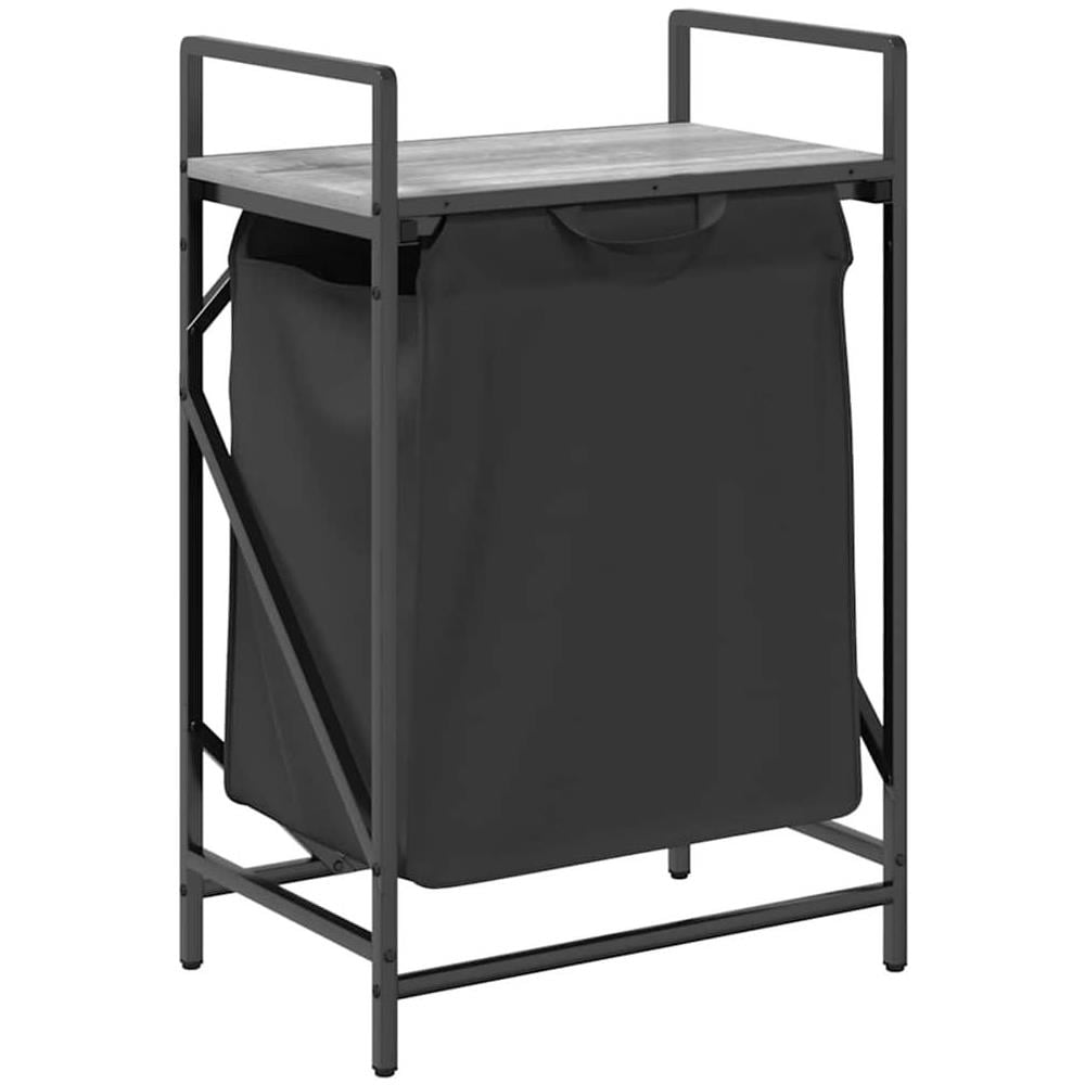 Cesto della Biancheria 1 Scomparto con Ripiano Grigio Sonoma - Foto 1