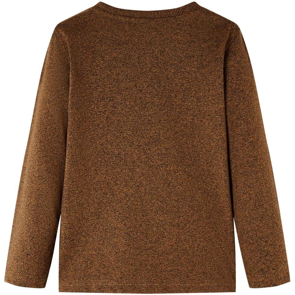 Maglietta Bambini Maniche Lunghe Cognac Mélange 116 - Foto 2