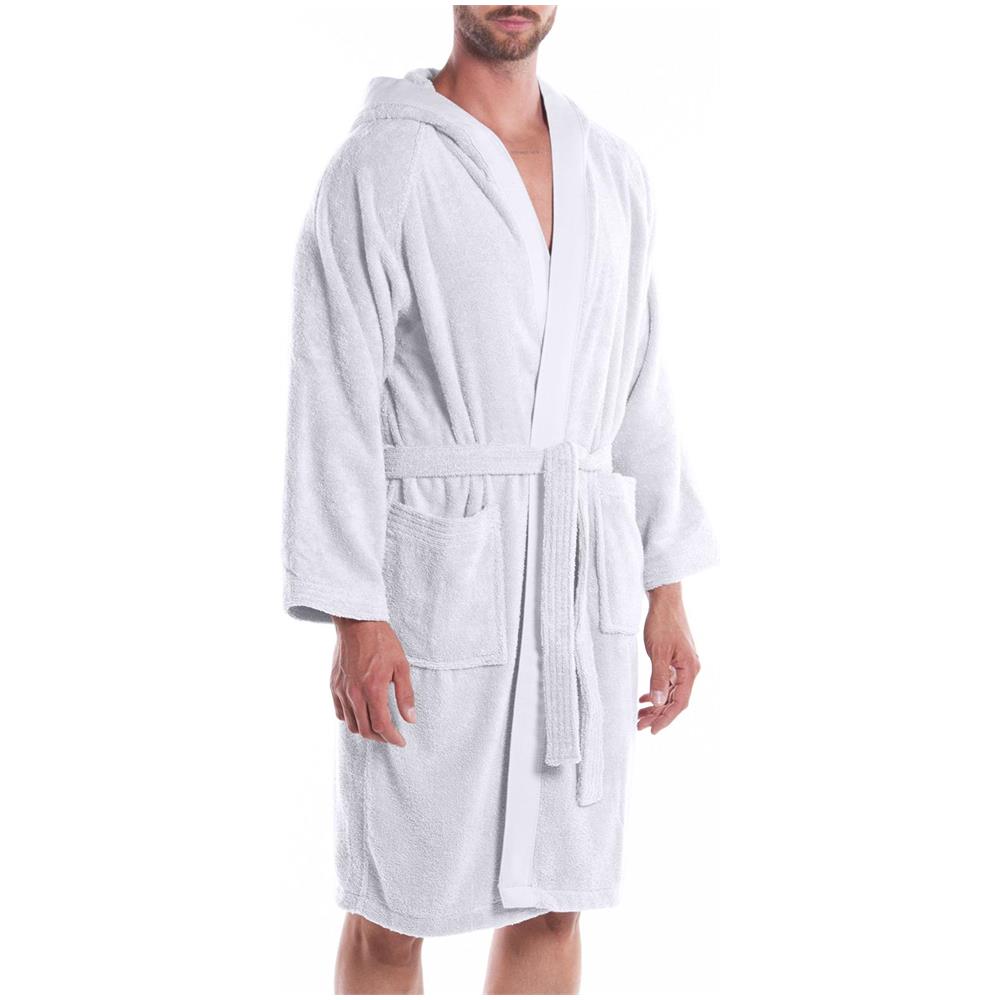 Accappatoio Con Cappuccio Spugnissima Soft In Cotone Colore Bianco Misura Xl - Foto 3