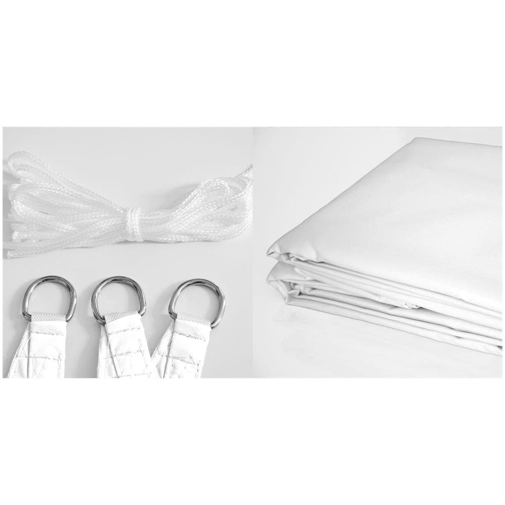 5x5 m Vela Ombreggiante Impermeabile Nylon Bianco Ombra da Giardino - Foto 2