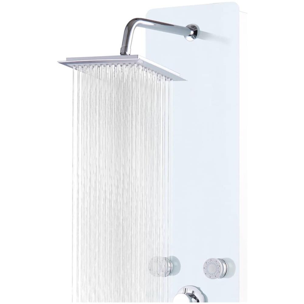 Pannello Doccia In Vetro 25x44,6x130 Cm Bianco - Foto 7