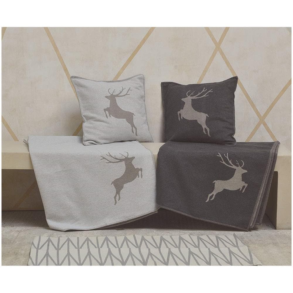 8709, Federa Per Cuscino Sylt, Motivo: Cervo, 50 X 50 Cm, Grigio (grau) - Foto 2