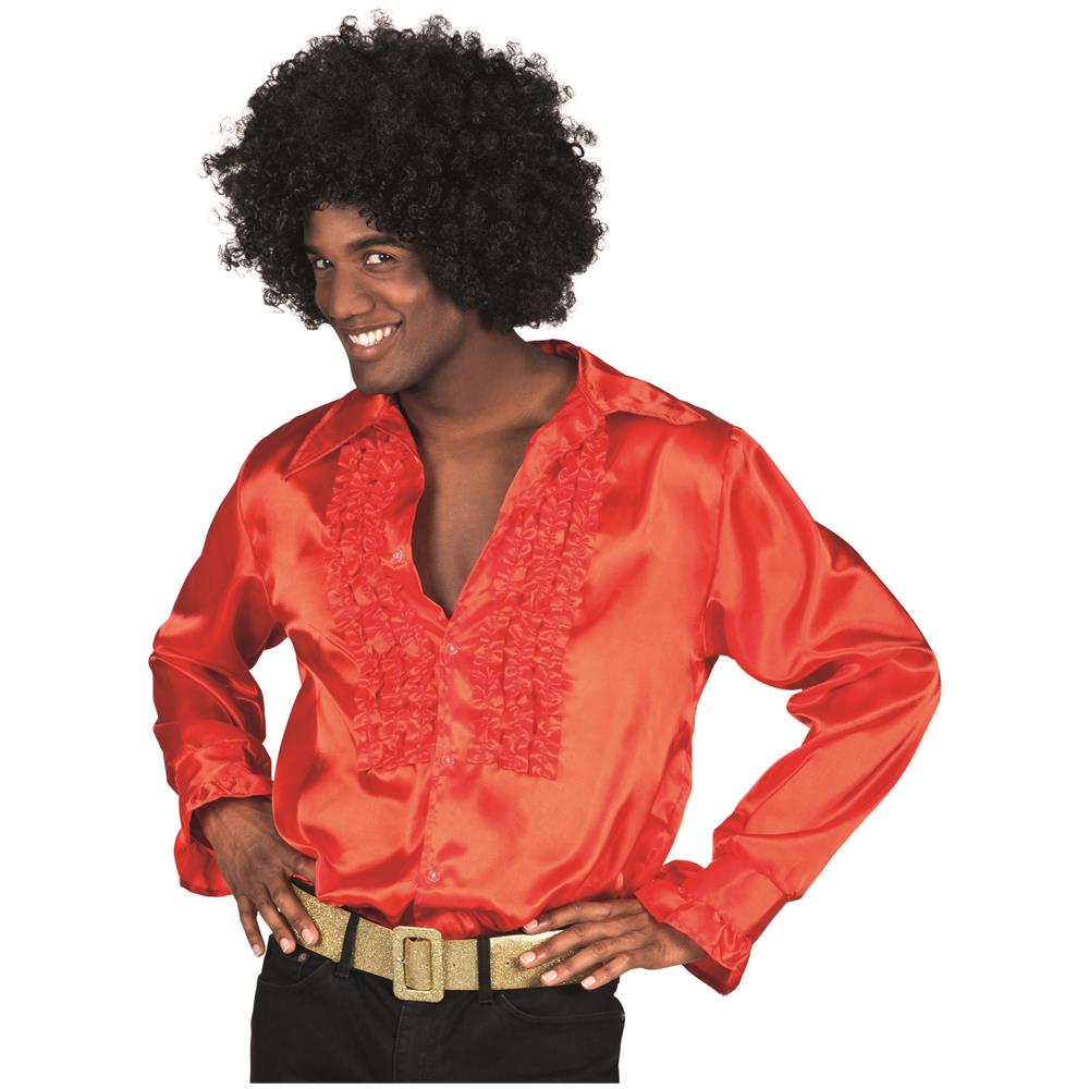 Camicia Stile Disco Rossa Da Uomo - Taglia: Xl - Foto 1