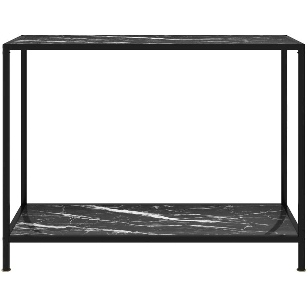 Tavolo Consolle Nero 100x35x75 cm in Vetro Temperato - Foto 2