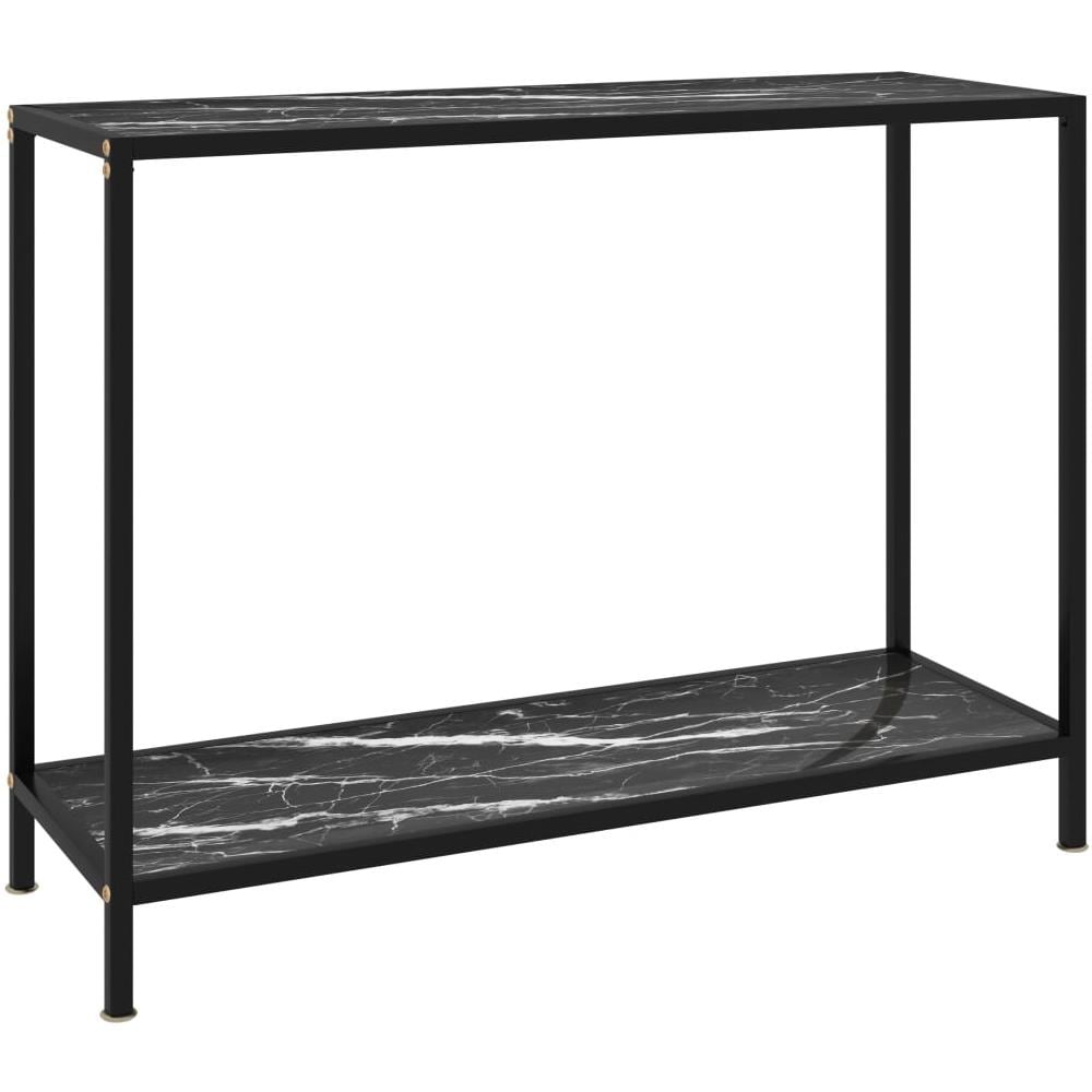 Tavolo Consolle Nero 100x35x75 cm in Vetro Temperato - Foto 1