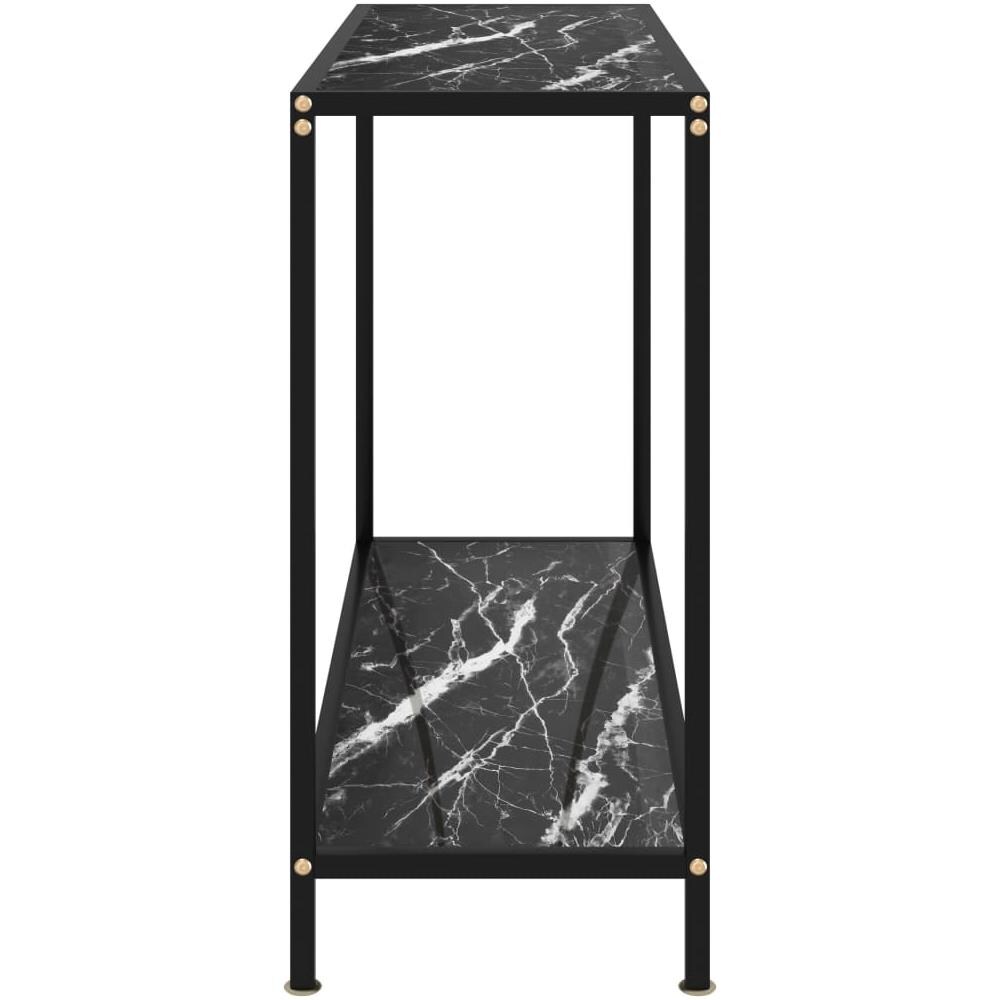 Tavolo Consolle Nero 100x35x75 cm in Vetro Temperato - Foto 3