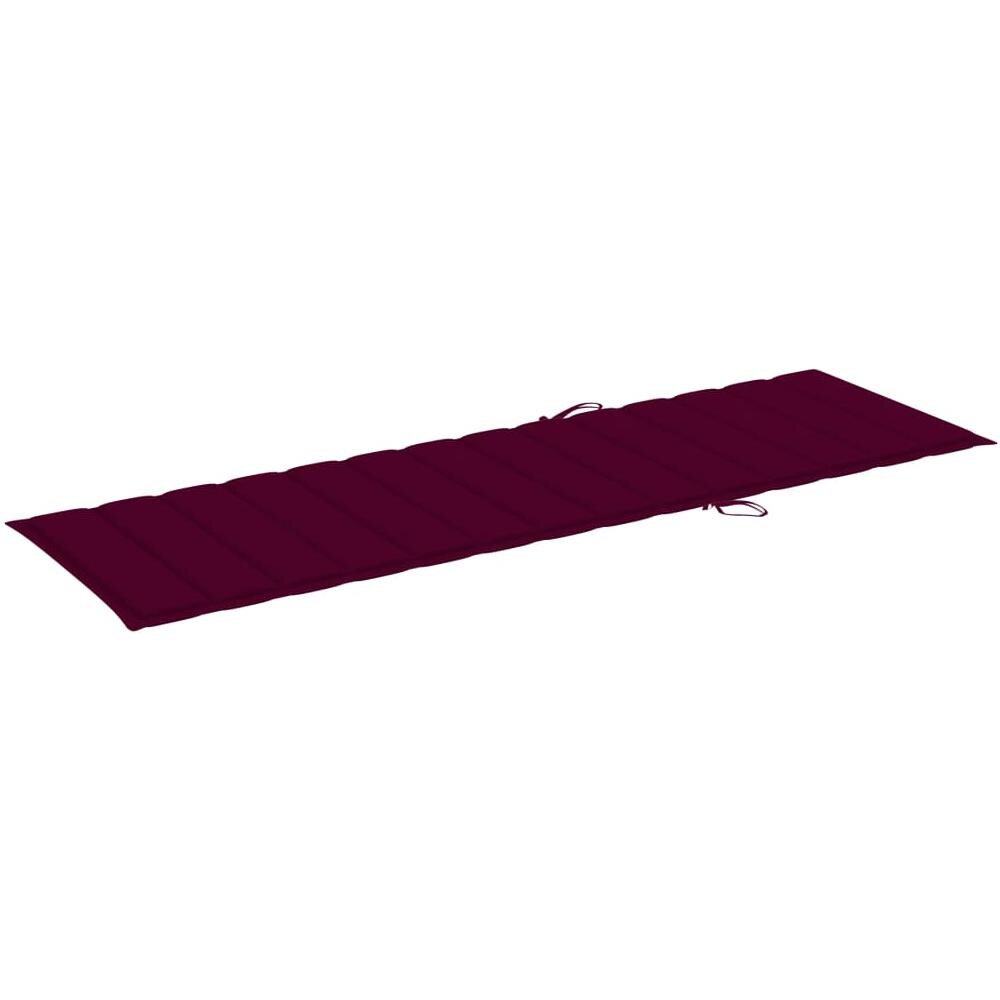 Cuscino Per Lettino Prendisole Rosso Vino 200x70x4cm In Tessuto - Foto 2