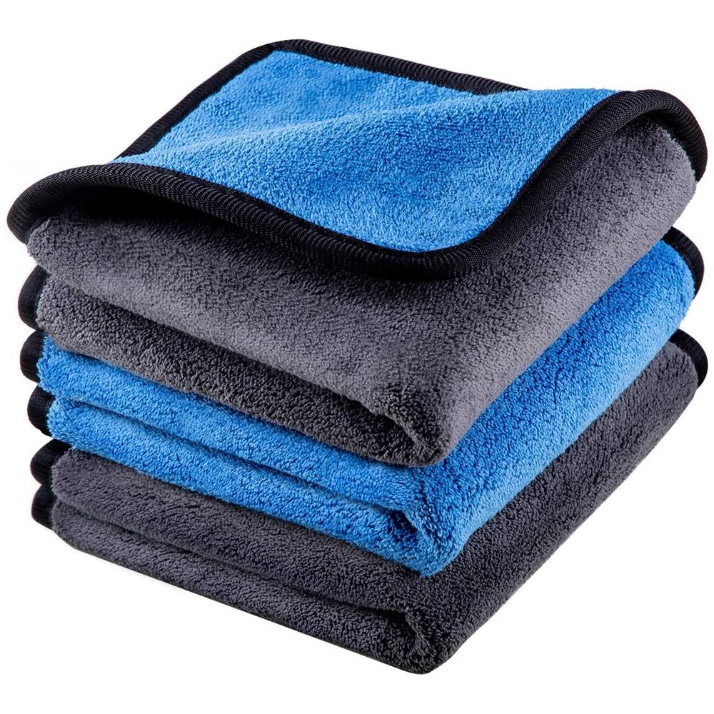 Microfibra Spugnette Automobile Guys 3pcs 840gsm 30x30cm Per Lautomobile O Lavaggio Del Motociclo Asciugatura Lucidatura E Ceratura Pulizia Del Vetro Mobili O Pavimento Ecc Grey Blu - Foto 1