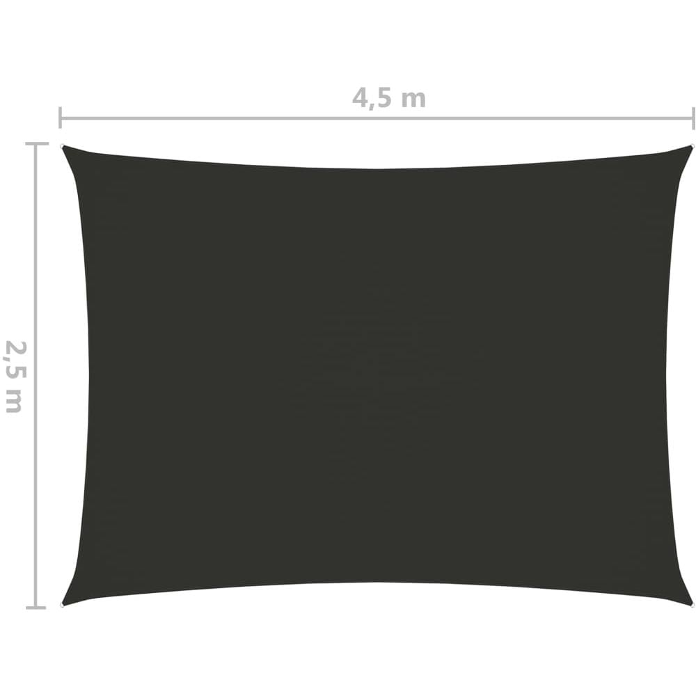 Parasole a Vela Oxford Rettangolare 2,5x4,5 m Antracite - Foto 6