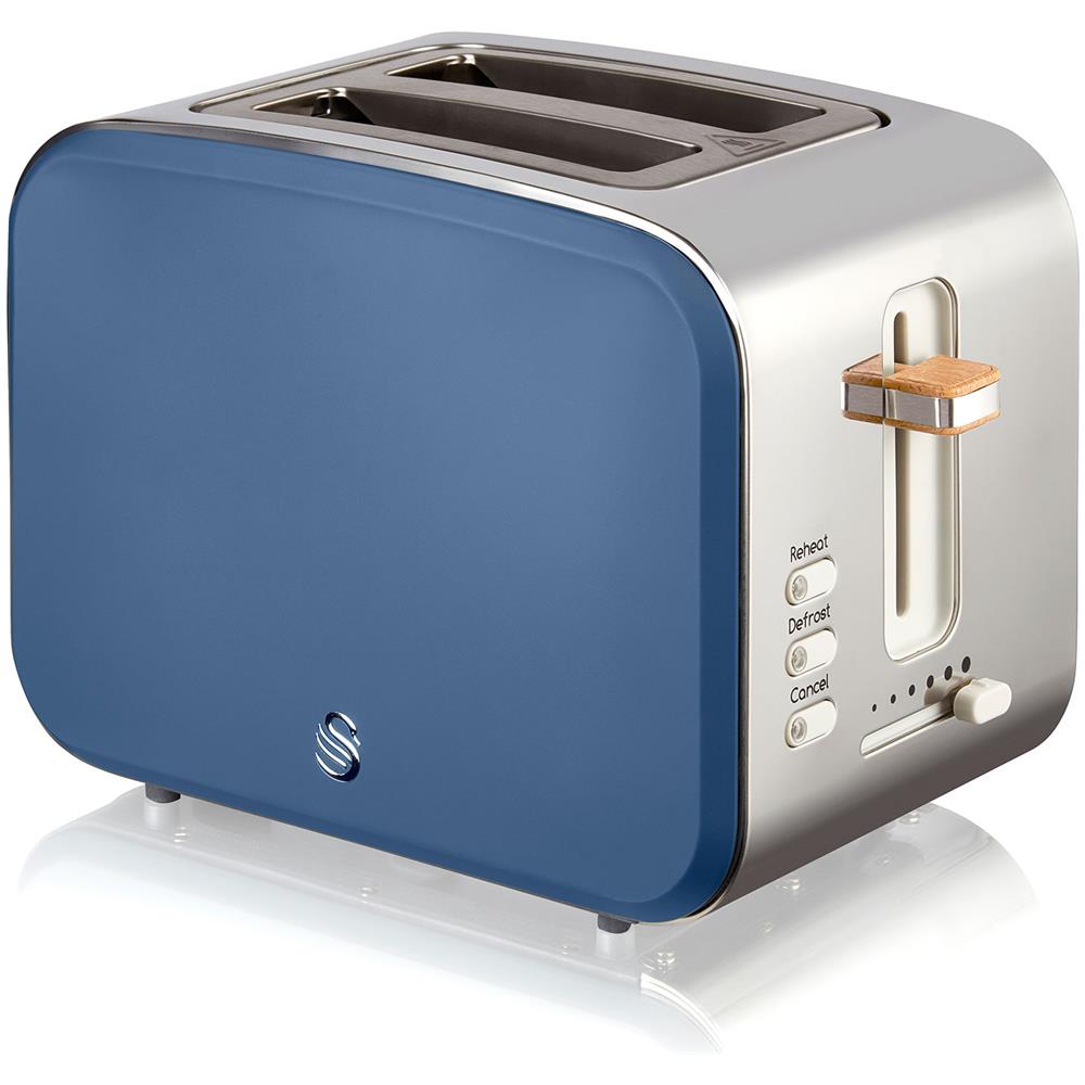 St14610bluneu Tostapane Con Fessura Larga 2 Fette Design Moderne Nordic 900w Blu - Foto 1