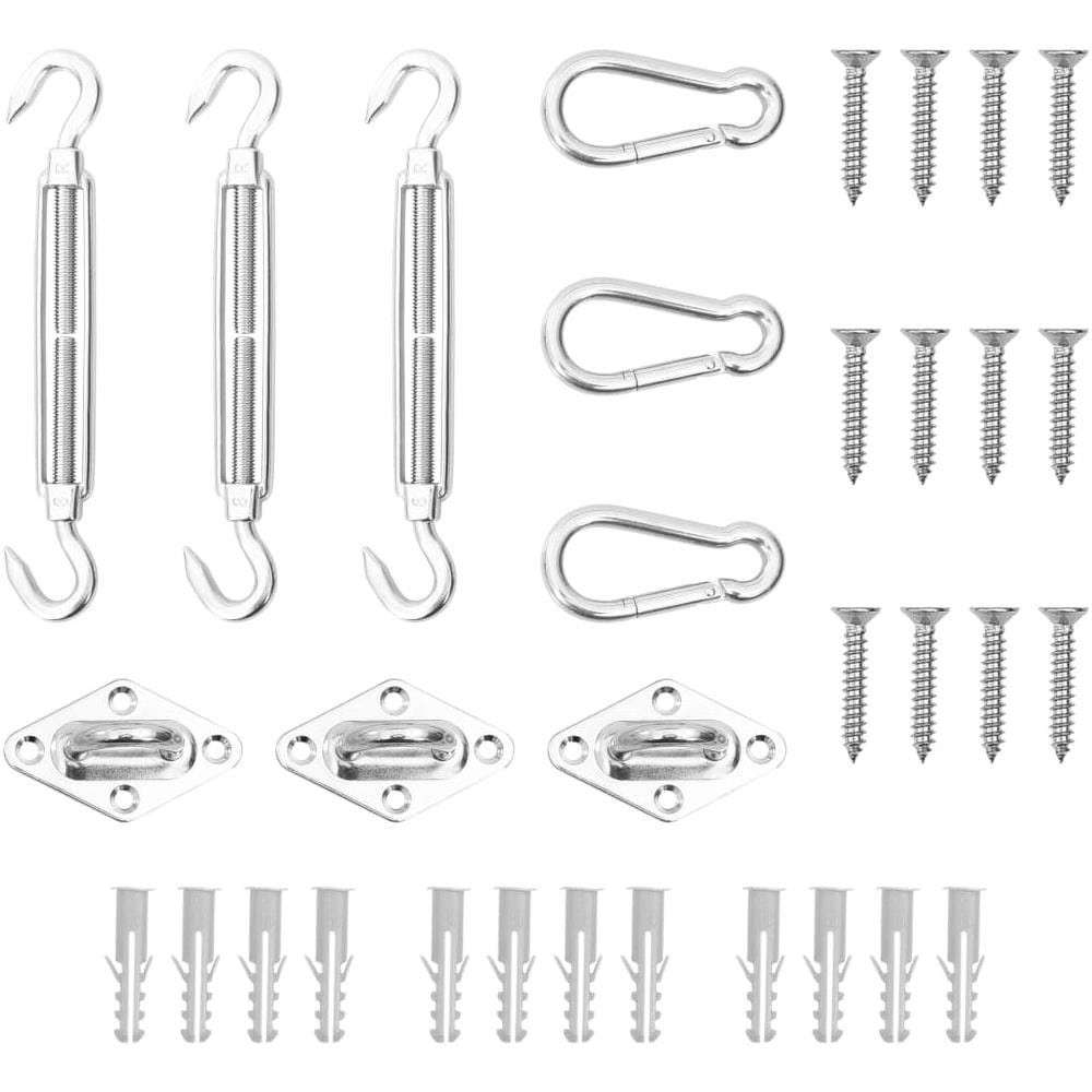 Set Accessori per Vela Parasole 9 pz in Acciaio Inossidabile - Foto 1
