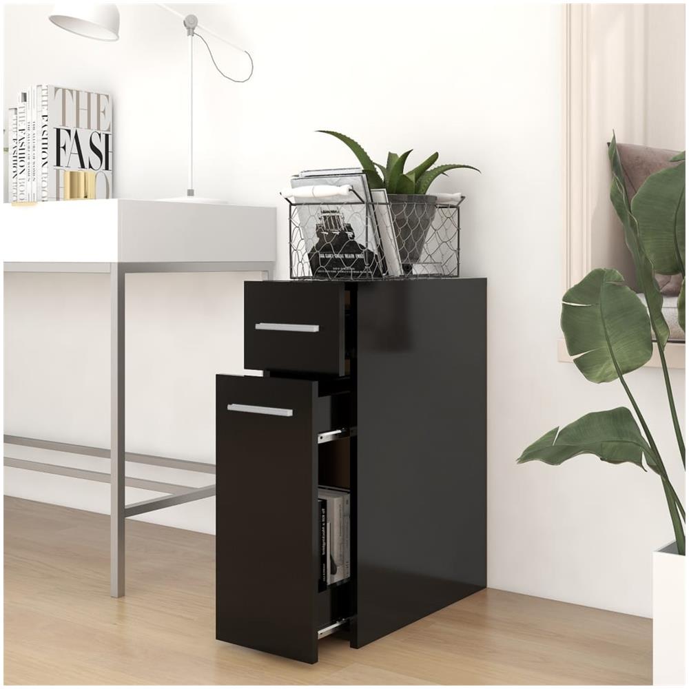 Armadietto da Farmacia Nero 20x45,5x60 cm in Legno Multistrato - Foto 3