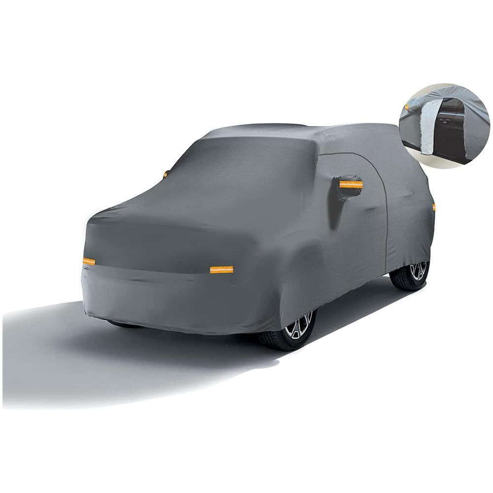 Telo Auto Suv Copriauto Felpato Impermeabile Zip E Rinfrangenti Tg S: 406x165x130cm - Foto 1