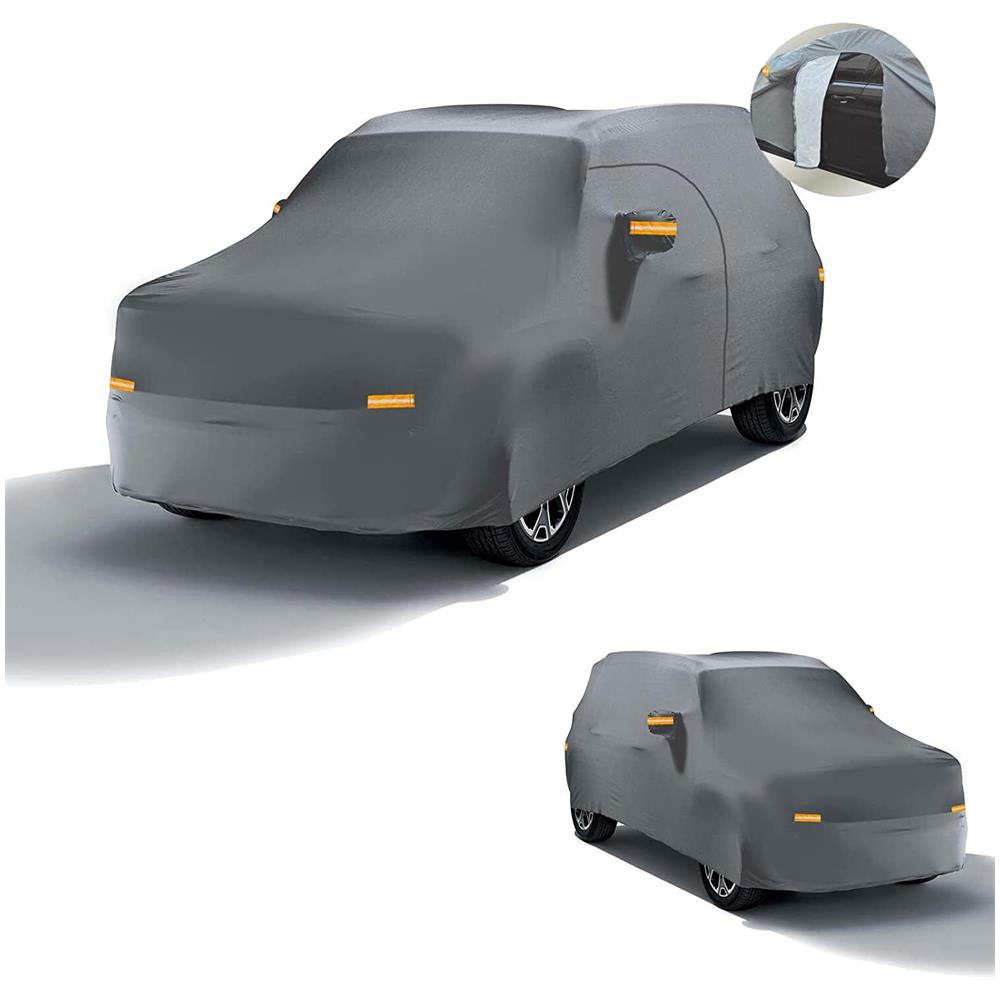 Telo Auto Suv Copriauto Felpato Impermeabile Zip E Rinfrangenti Tg S: 406x165x130cm - Foto 2
