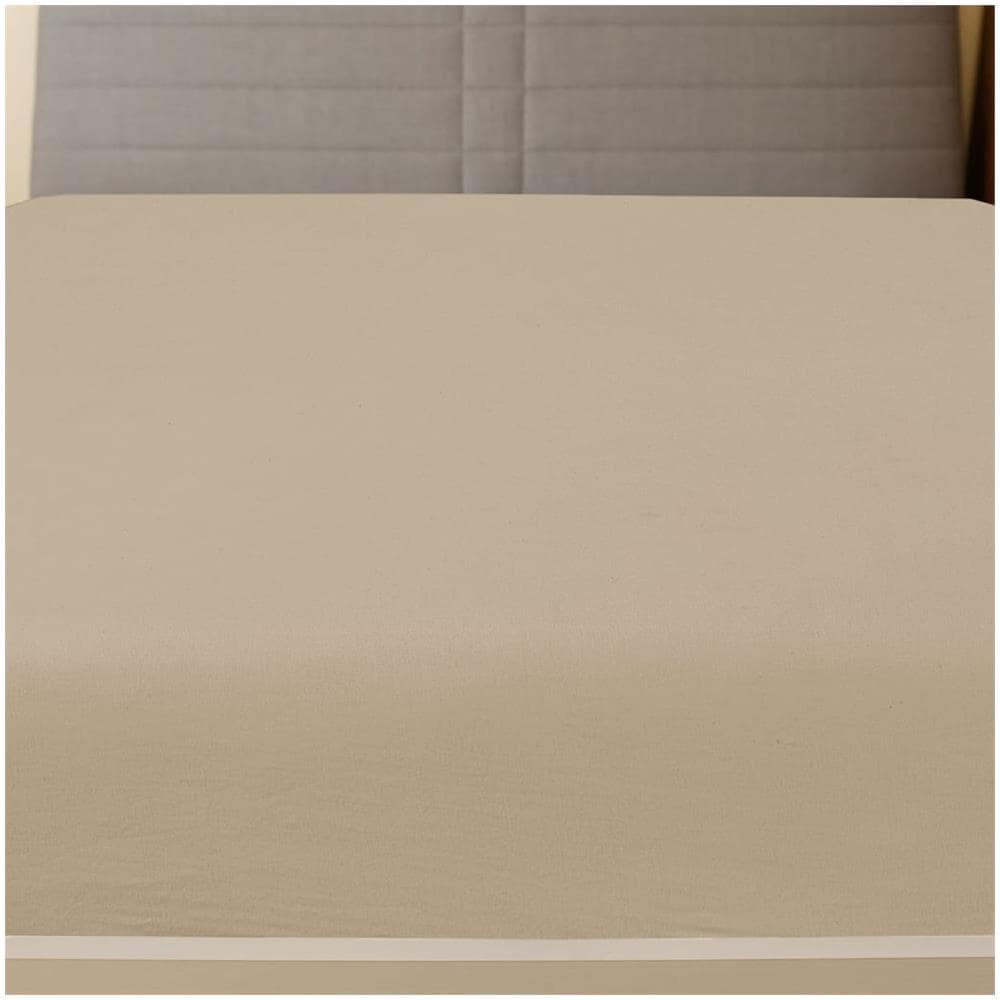 Lenzuola Con Angoli Jersey 2pz Tortora 140x200 Cm Cotone - Foto 2