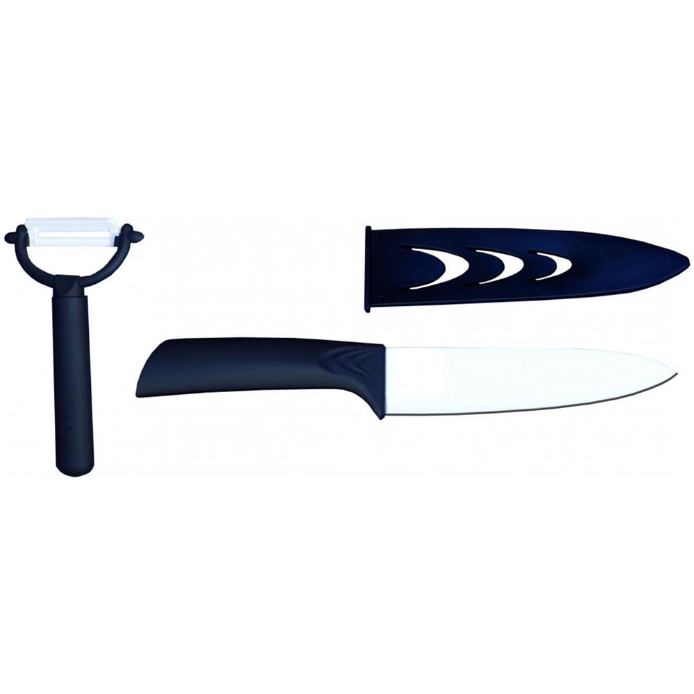 Set Di 3 Coltelli Da Chef Con Lama Affilata - Set Di Coltelli Da Chef Da 3 Pezzi Kitchenpro - Affilatura Eccezionale /lama In Ceramica /alta Qualità /impugnatura Comoda - Foto 1